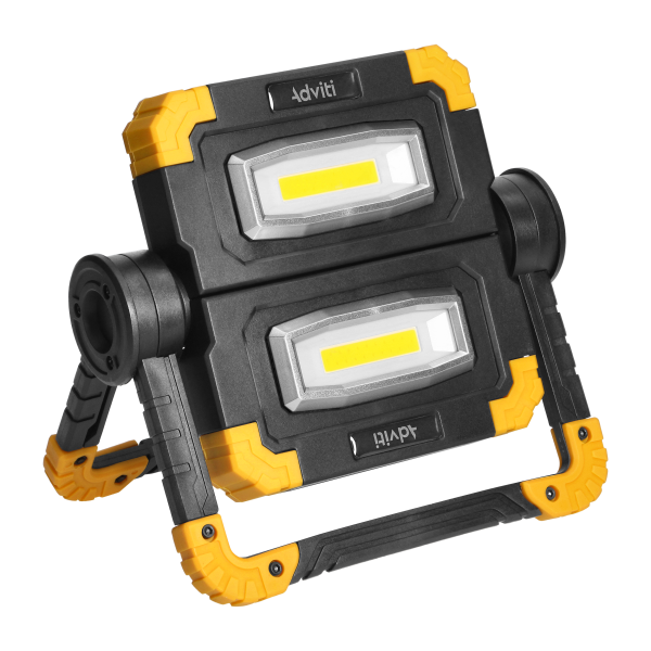 GEMINIX LED 2x10W, work floodlight, portable with rechargeable battery, 1200lm, IP44, 4000K, 5000mAh